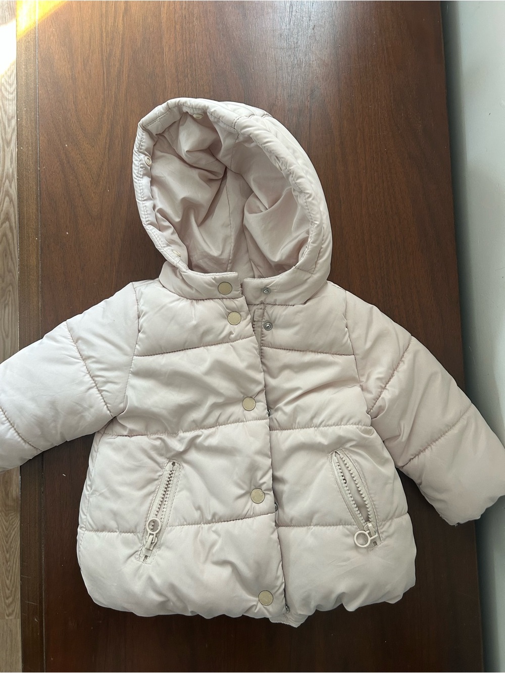 Zara Baby Cream Puffer Coat